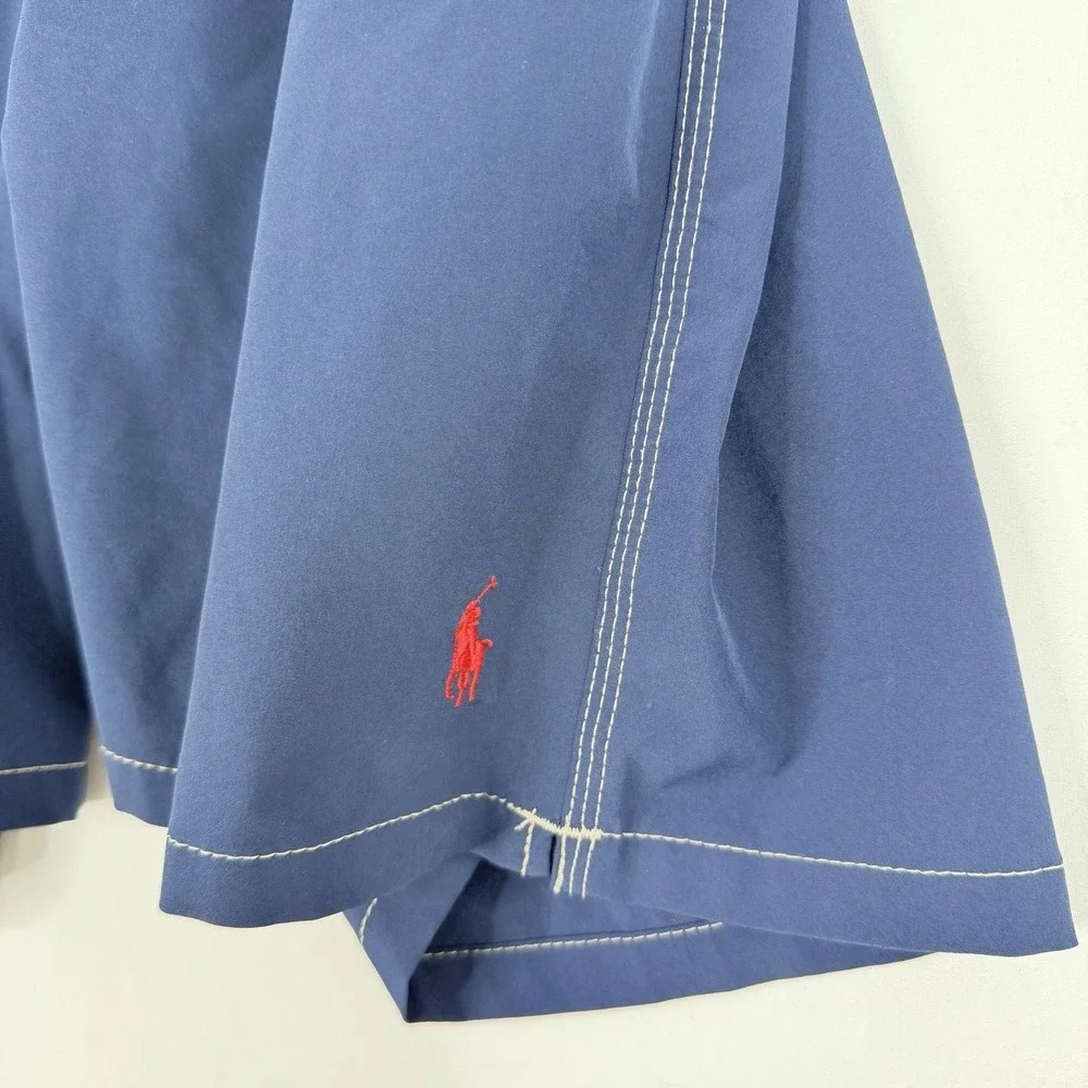 Polo Ralph Lauren Mens Navy Blue Cargo Swim Trunks Board Shorts Pony Logo XL